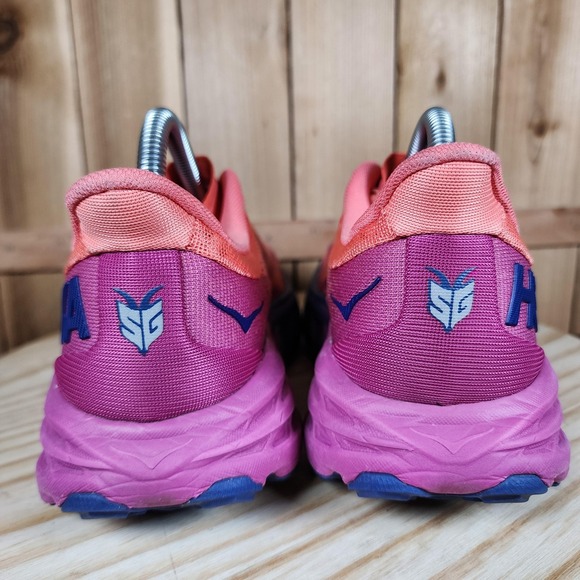 Hoka One One Speedgoat 5 Shoes Womens 9 Pink Trail Running Sneakers 1123158 FCM - Picture 4 of 10
